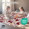 thumbnail image 4 of ODIKA 5'x7' Machine Washable Non-Slip Area Rug, Joyful Reindeer Dancing Holiday High Traffic Rug with Pad, Red, 734307, 4 of 8