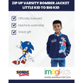 thumbnail image 3 of SEGA Sonic The Hedgehog Tails Knuckles Zip Up Varsity Bomber Jacket Little Kid to Big Kid, 3 of 5