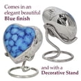 thumbnail image 3 of Urna de Cremación Trupoint Memorials Pequeña en Forma de Corazón Azul para Adultos, 3 of 8