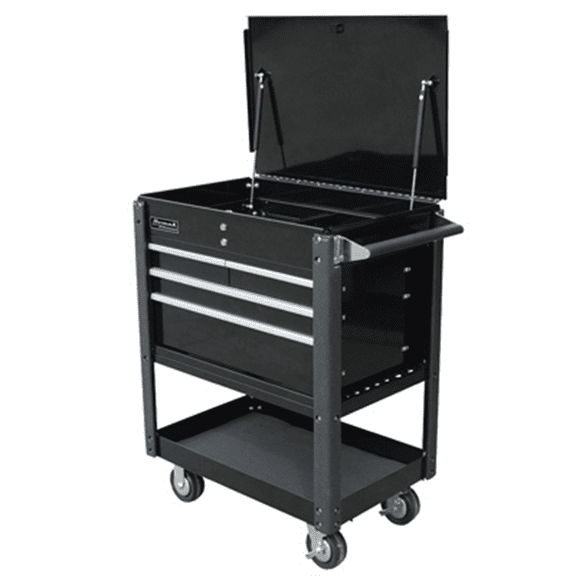 Homak Manufacturing 35 PROFESSIONAL 4 DRAWER SERVICE CART - BLACK