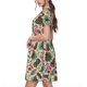 thumbnail image 2 of Easygdp Tropical Mask Flamingo para Vestido Transpirable de Mujer, Vestido Suelto de Manga Corta con Pliegues y Bolsillos para el Verano, 2 of 6