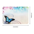 thumbnail image 3 of Balery Butterfly In Blossoms Zen Doormat, Durable Flannel Fabric, Waterproof Stain and Fade Resistant, Low Profile,Indoor Outdoor Door Mats, Easy Clean Patio Entrance Mat, 16x24in, 3 of 9