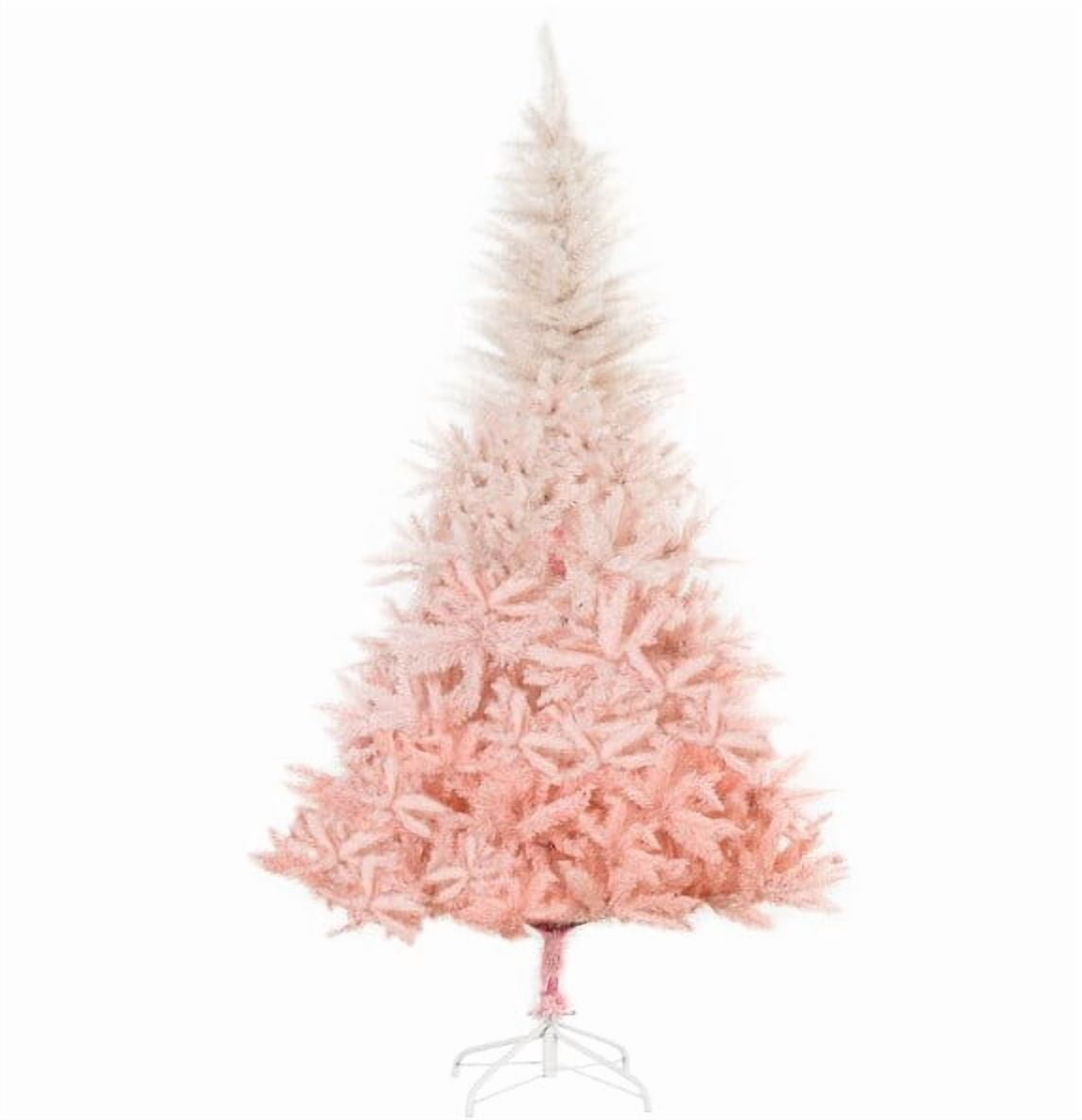 6ft Pink Unlit Christmas Tree 800 Tips Wide Shape Flame Retardant Indoor Holiday Decor
