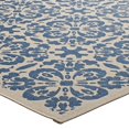thumbnail image 6 of Vintage Area Rug Runner Floor Carpet, Indoor Outdoor, Rectangular, 9x12, Blue Beige, Modern Contemporary Urban Design, Living Lounge Room Hotel Lobby Hospitality, 6 of 9