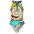 thumbnail image 3 of Rugrats One-Piece Swimwear Sexy Mesh Monokini Swimsuit with Detachable Padding Bathing Suit Swimdress M, 3 of 7