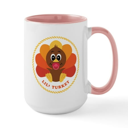 

CafePress - Lil Turkey Large Mug - 15 oz Ceramic Large White Novelty Mug