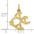 thumbnail image 4 of 10k Yellow Gold Fish Necklace Charm Pendant Sea Life, 4 of 8