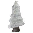 thumbnail image 2 of Northlight 20" White Faux Fur Christmas Tree Table Top Decoration, 2 of 2
