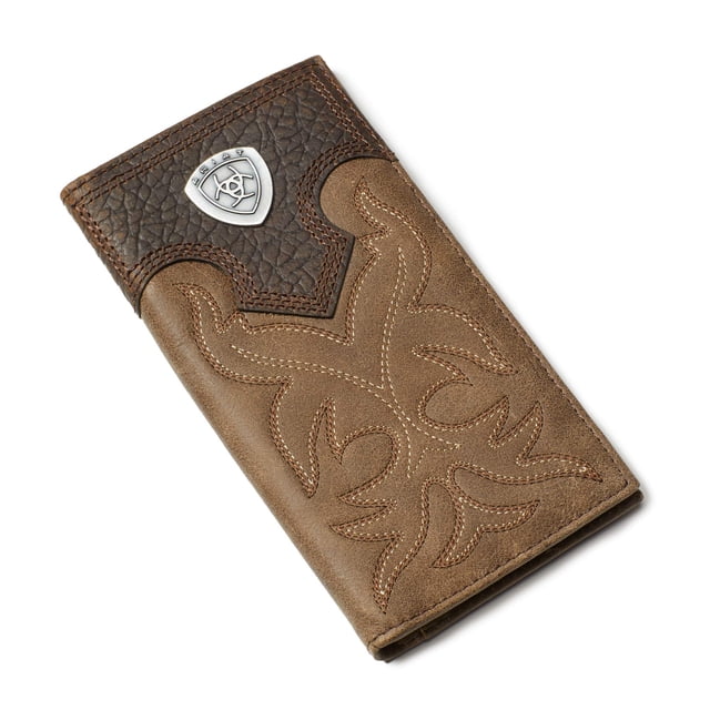 Billetera ARIAT Logo Boot Stitch Rodeo para hombre Rodeo_Brown