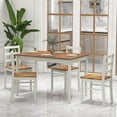 thumbnail image 5 of Costway 5-Piece Dining Set Solid Wood Kitchen Furniture with Rectangular Table & 4 Chairs, 5 of 10