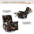 thumbnail image 5 of Fabric Manual Swivel Recliner Nursery Armchair Upholstered Nailhead Trims Bedroom Home Living Room Office Floral, 5 of 7