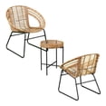thumbnail image 1 of SEI Furniture Alandhra Intérieur/extérieur Ensemble Bistro 3 Pcs en Naturel/noir, 1 of 3