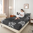 thumbnail image 4 of Homewish Cheetah Print 3pcs Twin Sheet Sets for Boys Girls,Animal Print Twin Fitted Sheet,Geometric Plaid Breathable Flat Sheet,Super Cozy Room Decor, 4 of 7