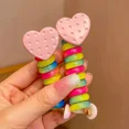 thumbnail image 1 of Bandas de goma elásticas para niña, 2 piezas, lazos para el pelo de alambre para teléfono, diademas en espiral, cuerda para el pelo, Coleta, accesorios para el cabello, 1 of 5