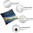 thumbnail image 6 of Acheng Gold and Blue Abstract Art Short Plush Pillowcase Set of 2 White, 6 of 7