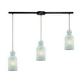 thumbnail image 2 of Weatherly 3 Light Linear Bar Pendant In Oil Rubbed Bronze With Chalky White Glass, 2 of 2