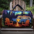 thumbnail image 3 of Quilted Hippie Van Duffle Bag with Adjustable Padded Strap - Hippie Van Inspired Bohemian Weekender with Adjustable Crossbody Strap, Construction for Gym Yoga Dance and Overnight Stays,D, 3 of 7