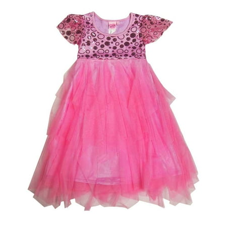 

Lipstik Girls Short Sleeve Party Dress 37732-3T (pink)