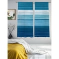 thumbnail image 3 of Teal Blue Sheer Curtains 72 Inches Long 2 Panels Gradient Stripe Abstract Lines Texture Modern Light Filtering Semi Sheer Window Curtains Drapes for Bedroom Living Room 52"x72", 3 of 7