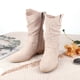 thumbnail image 4 of Botas Occidental Zippe Cortas Cómodas Gamuza Botines Mujer Antideslizantes Ligeros para Otoño Invierno Rojo, 4 of 9