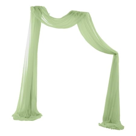 Image of Arch Drape Reusable Chiffon Fabric for Baby Showers Photo Backdrop Wedding 1x
