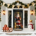 thumbnail image 5 of Christmas Door Decoration 35X71Inch Christmas Door Cover Xmas Hanging Santa Claus Banner Backdrop for Front Door Large Photography Party Background for Outdoor Indoor Home Christmas Decoration, 5 of 6