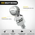 thumbnail image 3 of Nilight 2-Inch Diameter Chrome Trailer Hitch Ball, 3,500 lbs, 3/4 x 1-3/4-Inch Shank Universal Fit Gray, 2 Years Warranty, 3 of 7