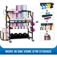 thumbnail image 4 of Sttoraboks Dumbbells Rack,Weight Rack for Kettlebell, Weight Stand,Home Gym Storage Holder for Yoga Mat, Foam Roller,Yoga Strap,Resistance Bands,Garage Storage Organizer,Workout Storage with Wheels, 4 of 8