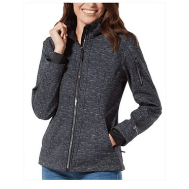 FREE COUNTRY WOMENS SUPER SOFTSHELL JACKET, STRIATION BLACK, X-LARGE