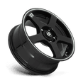 thumbnail image 2 of Motegi MR116 Fs5 16x7 5x112 5x4.5 Gloss Black Machined Flange Wheel 16" 40mm Rim, 2 of 3