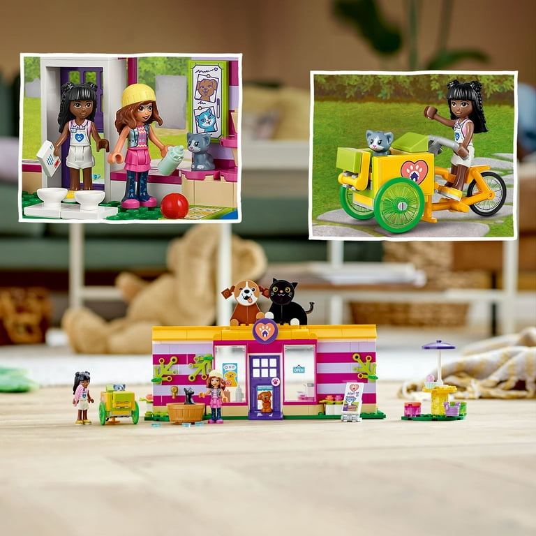 LEGO Friends Pet Adoption Café 41699 Toy - Collectible Animal Rescue Set with Olivia & Priyanka Mini-Dolls, Cat & Dog Figures, Creative Boys, Girls, and Ages 6+ - Walmart.com