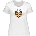 thumbnail image 3 of Inktastic Valentine's Day Bumble Bees Women's Plus Size T-Shirt, 3 of 5