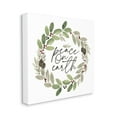 thumbnail image 3 of Peace On Earth Calligraphy Seasonal Watercolor Wreath Inspirational Graphic Art Gallery-Wrapped Canvas Print Wall Art, 3 of 5