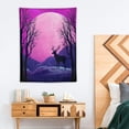 thumbnail image 2 of FUMJ  Tapestries Trippy Sun Moon Tapestry Mountain Forest Elk Tapestries Natural Landscape Purple Art Wall Hanging Suitable for Home Decor Bedroom Living Room, 2 of 7