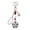 A, variant on Cherry Bead Keychain for Women Girls Cute Red Cherry Fruit Bag Charm with Bow Black Star Keyring for Purse Bag Backpack Handbag Accessories