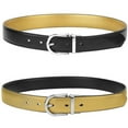 thumbnail image 2 of Falari Reversible Buckle Fashion Genuine Leather Belt For Women Youth Kids Girl and Boy, 2 of 6
