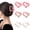 Pink, variant on 6 Pcs Heart Nonslip Hair Jaw Clips - Cute Hair Styling Accessories for Women's Thin or Thick Hair (Pink)