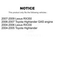 thumbnail image 2 of TOR Front Steering Tie Rod End Kit for Car Lexus RX350 Toyota Highlander RX330 - Left Right Side (Driver Passenger) KTR-101982, 2 of 2