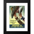 thumbnail image 2 of Anonymous 14x18 Black Modern Framed Museum Art Print Titled - Americans All - Lets Fight for Victory (1941-1945), 2 of 5