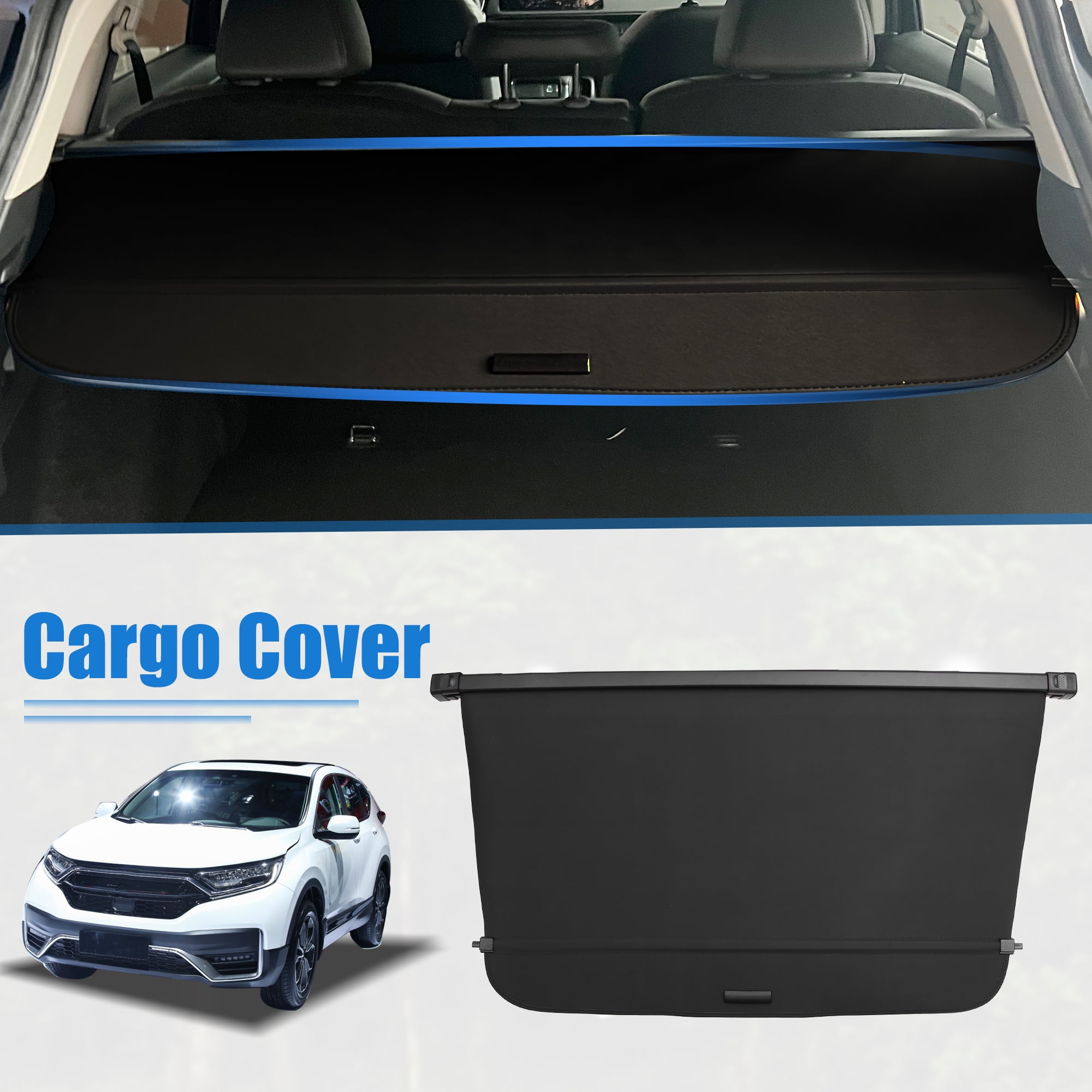 Unique Bargains 1Pcs Retractable Cargo Cover for Honda CRV 2023 Waterproof Non Slip SUV Rear Trunk Shielding Shade Black