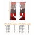 thumbnail image 6 of Fsddascl Nautical Anchor Blackout Curtains for Bedroom/Living Room, Thermal Insulated Kitchen Curtains, Red Brown Retro Gradient Wooden Grain Grommet Darkening Window Treatment Drapes 52"x84"x2, 6 of 6