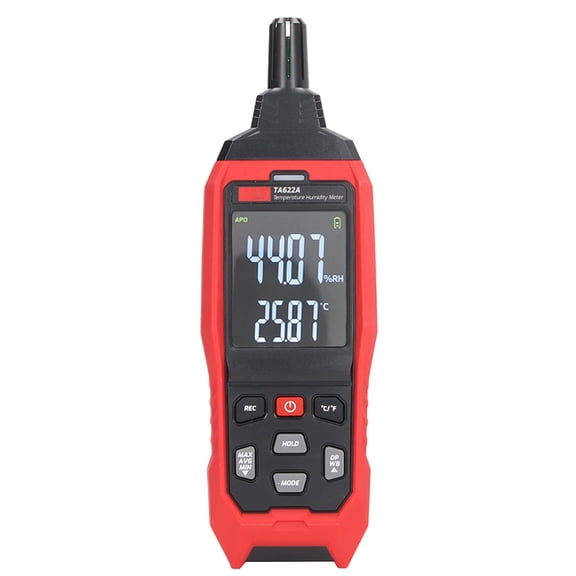 UsilkU Digital Humidity Temperature Meter Hygrometer LCD Display Air Dew Point Wet Bulb Temperature Tester for Industrial and Residential Use