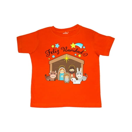 

Inktastic Feliz Navidad Cute Nativity Scene Gift Toddler Boy or Toddler Girl T-Shirt