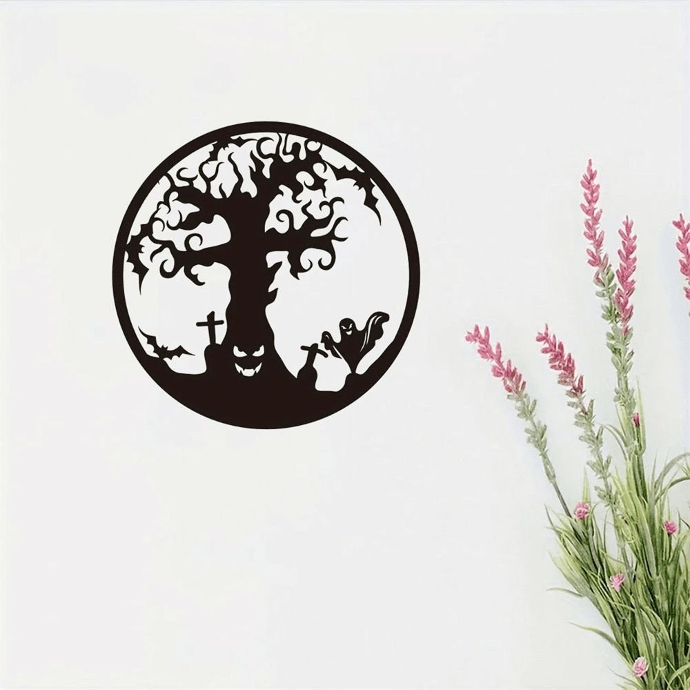 Gothic Metal Tree of Life Wall Art Sculpture Iron Wrought Style Decor