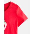 thumbnail image 3 of Wonder Nation Baby and Toddler Girls Graphic Tee with Short Sleeves, Sizes 0M-6T, 3 of 3