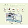 thumbnail image 3 of CL.HPAHKL Rabbit Hutch Indoor Outdoor, Two Story Rabbit Cage Bunny Cage with Waterproof Roof&Tray, Wooden Bunny House Guinea Pig Cage with Wheels for Guinea Pig Bunny Hamster Chicks, 3 of 7