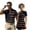 Black American Flag, variant on Colorful Dog Paw Matching Golf Shirts for Couple Machine Washable Matching Couple Golf Shirts Woman Golf Sport Cloth Set Breathable Fabric for Golf,Tennis,Hiking,Running,Gym