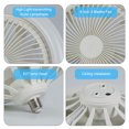 thumbnail image 2 of Mistaha E27 Lamp Head Ceiling Dual-purpose Fan Lamp 3-Gear Adjustment Small Ceiling Fan Light for, 2 of 6