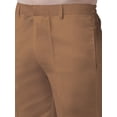 thumbnail image 4 of eloria Men's Premium Comfort Straight Fit Flat Front Dress Pant Pyjamas, Color: Light Brown 2, Size : 32, 4 of 5