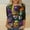 12-Multicolor, variant on TrendVibe365 Mardi Gras Ladies Tops and Blouses 3/4 Sleeve Plus Size Round Neck Polyester Casual Mask Printed Mardi Gras Celebrations Blouse Tops for Mardi Gras Event Purple 2XL